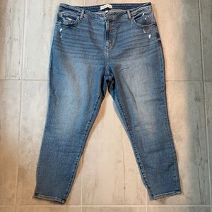 Abercrombie & Fitch Curve Love High Rise Super Skinny Ankle Jeans